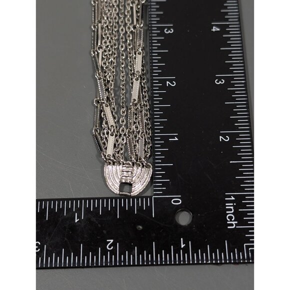 Vintage Sarah Coventry Silver Tone Multi Chain Bracelet 6.5 inch MCM Classic - Picture 5 of 6